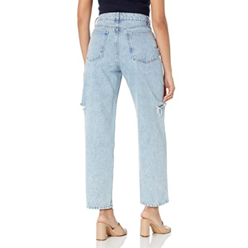 Stylish Wide Leg Slit Denim by The Drop - Perfect Fit