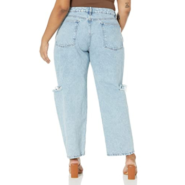 Stylish Wide Leg Slit Denim by The Drop - Perfect Fit