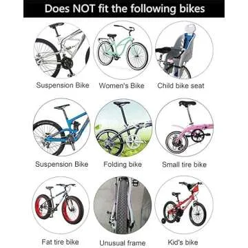 COMINGFIT Adjustable 110 Lbs Bike Cargo Rack For Easy Transport