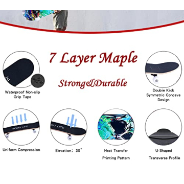 Standout Skateboard for All Ages - 31''x8'' Premium