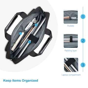 MOSISO Laptop Shoulder Bag for MacBook and More