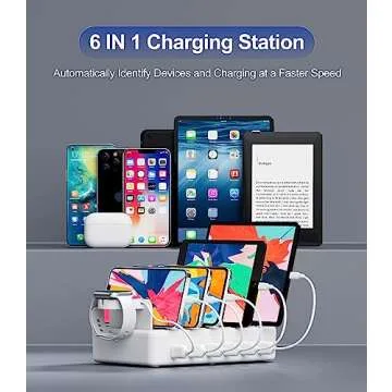 Honcila 6-Port Fast Charging Station for Multiple Devices