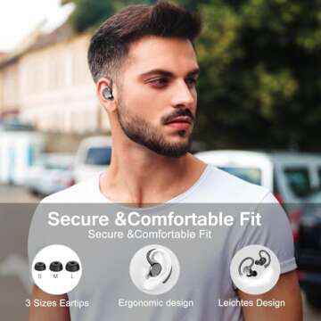Wireless Earbuds with 68H Battery and Waterproof Design