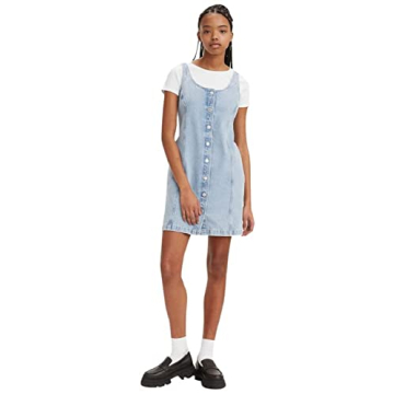 Levi's Women's Tuli Denim Mini Dress - Slim Fit Indigo Stonewash