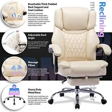 High Back Massage Reclining Office Chair for Comfort