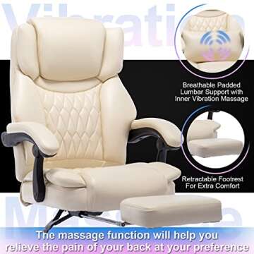 High Back Massage Reclining Office Chair for Comfort