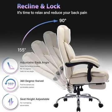High Back Massage Reclining Office Chair for Comfort