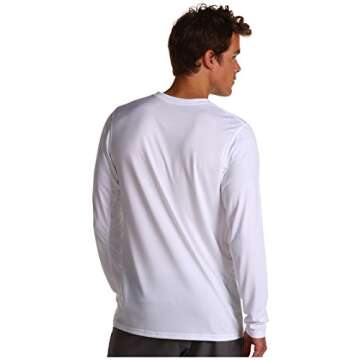 Nike Men's Long Sleeve Dri-FIT Training Shirt - White/Carbon