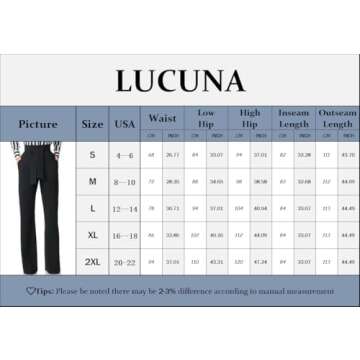 Lucuna Women's High Waisted Dress Pants for Work