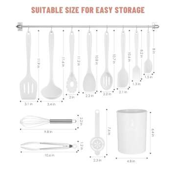 12-Piece Silicone Kitchen Utensil Set for Nonstick Cookware