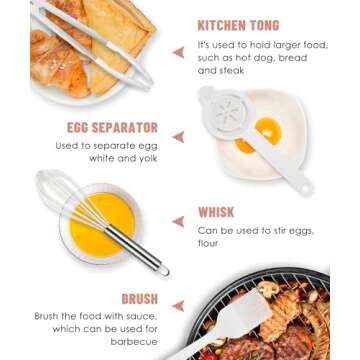 12-Piece Silicone Kitchen Utensil Set for Nonstick Cookware