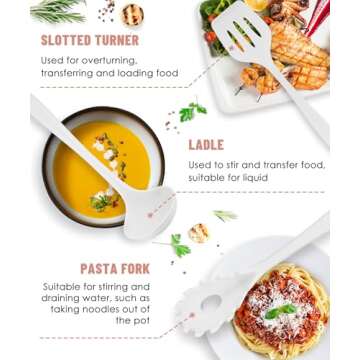 12-Piece Silicone Kitchen Utensil Set for Nonstick Cookware