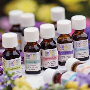 Aura Cacia Lavender Harvest Essential Oil Blend - Relaxing Aroma