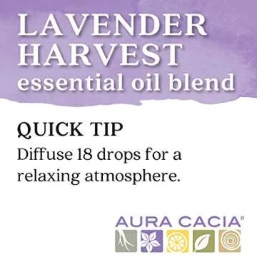 Aura Cacia Lavender Harvest Essential Oil Blend - Relaxing Aroma