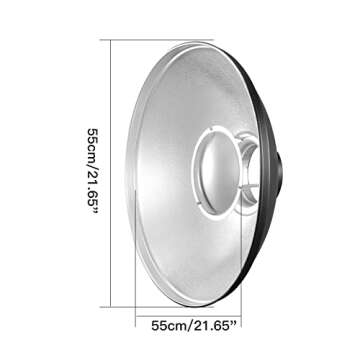 Soonpho 21 inch Beauty Dish with Honeycomb Grid for Bowens