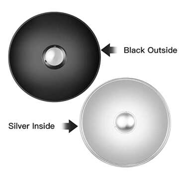 Soonpho 21 inch Beauty Dish with Honeycomb Grid for Bowens