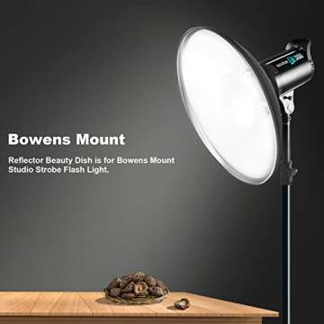 Soonpho 21 inch Beauty Dish with Honeycomb Grid for Bowens