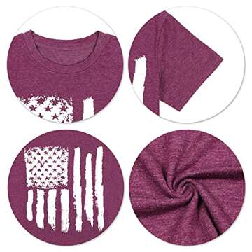 Graphic Tees for Women Patriotic Shirts for Women Short Sleeve Tshirts Shirts Summer Casual Tee Tops Red