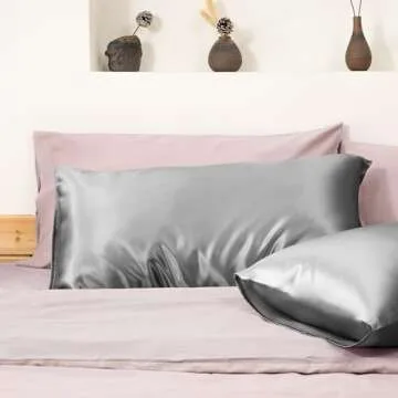 EXQ Home Satin Pillowcase for Hair and Skin,Cooling Pillow Cases King Size Pillow Case Set of 2 Sati...