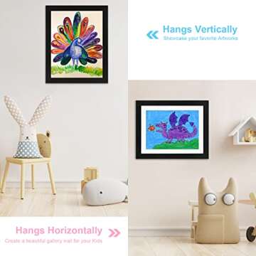 2 Pack Kids Art Frames - Changeable Display for Creative Young Artists
