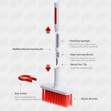 Hagibis Cleaning Soft Brush Keyboard Cleaner 5-in-1 Multi-Function Computer Cleaning Tools Kit
