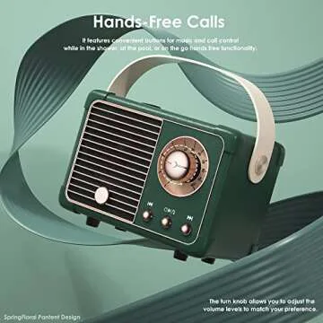 Compact SpringFlora Retro Bluetooth Speaker for All
