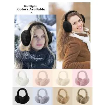 Stylish and Warm Ear Muffs for Women, Foldable Design