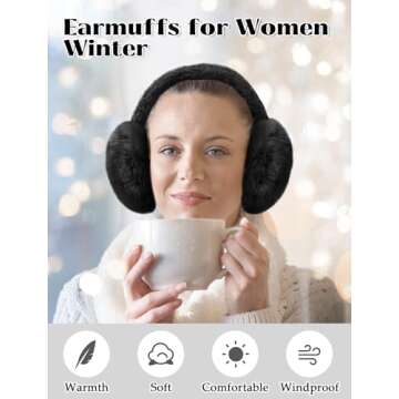 Stylish and Warm Ear Muffs for Women, Foldable Design