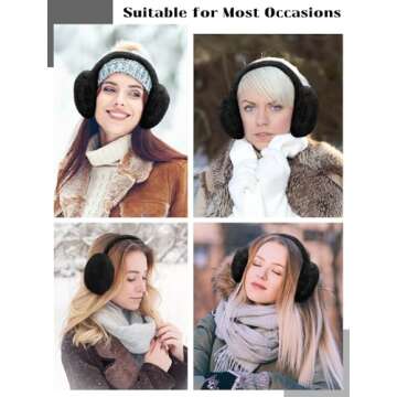 Stylish and Warm Ear Muffs for Women, Foldable Design