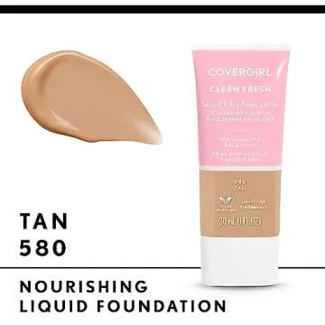 COVERGIRL Clean Fresh Skin Milk Foundation, Tan, 1 Fl Oz (Pack of 1) (packaging may vary)
