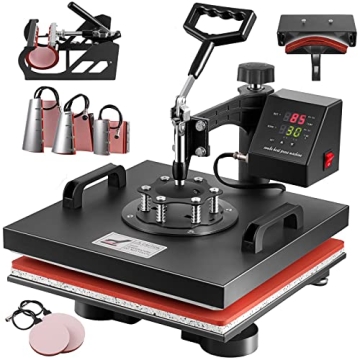 Topdeep Heat Press 15x15 Inch 8 in 1 Swing Away Machine