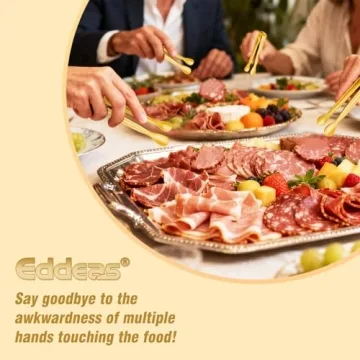 12PCS Mini Gold Serving Tongs for Appetizers, 6 & 4 Inch