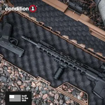 Condition 1 42” Economy Single Scope Hard Gun Carrying Case Model 210 with Foam, Long Storage Case, Lockable TSA Friendly, Water Resistant, Made in USA, 42.03"x10.50"x3.81" Black