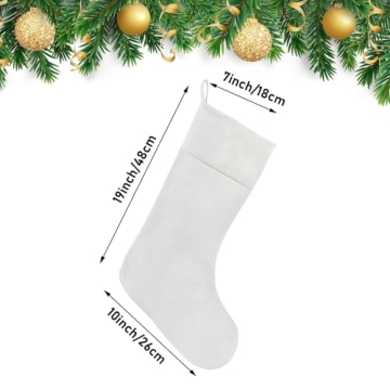 Juinipe Velvet Christmas Stockings - Classic Holiday Decor