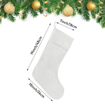 Juinipe Velvet Christmas Stockings - Classic Holiday Decor