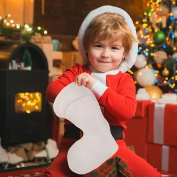 Juinipe Velvet Christmas Stockings - Classic Holiday Decor