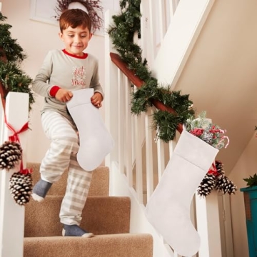 Juinipe Velvet Christmas Stockings - Classic Holiday Decor