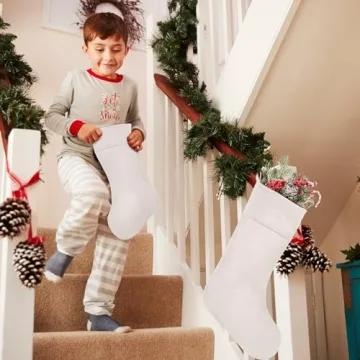 Juinipe Velvet Christmas Stockings - Classic Holiday Decor