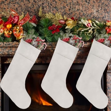 Juinipe Velvet Christmas Stockings - Classic Holiday Decor