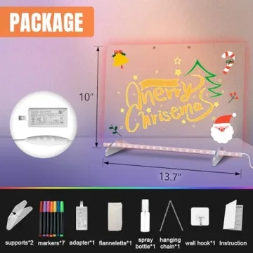 Colorful LED Note Board - Dynamic Lighting & Accessories for Creativity