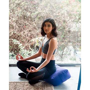 Incline Fit Supportive Yoga Bolster with Removable Cover