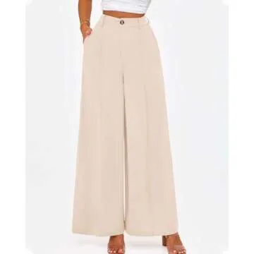 Elegant Zenlonr Women's Wide Leg Palazzo Pants for Fall
