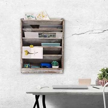 SuperbPag Wood Hanging File Organizer for Home and Office