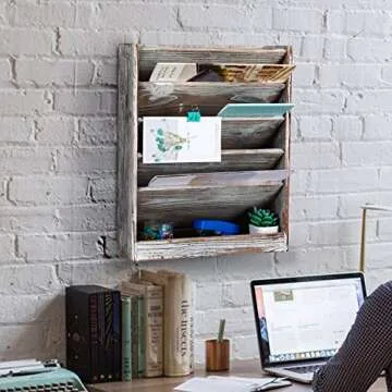 SuperbPag Wood Hanging File Organizer for Home and Office