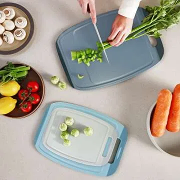 Neoflam Microban Plastic Cutting Board Set - 3 Sizes