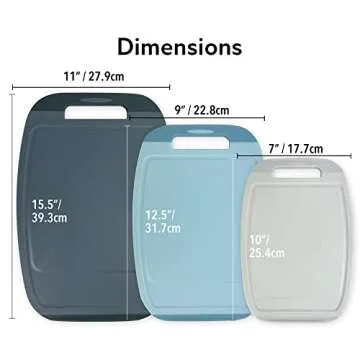 Neoflam Microban Plastic Cutting Board Set - 3 Sizes