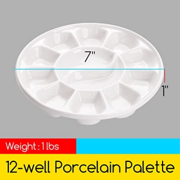 MEEDEN 7-Inch Porcelain Paint Palette for Artists