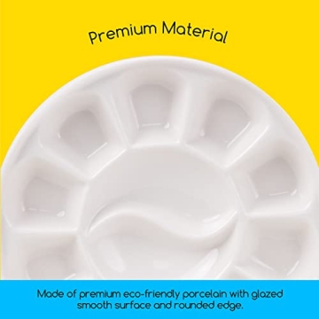 MEEDEN 7-Inch Porcelain Paint Palette for Artists