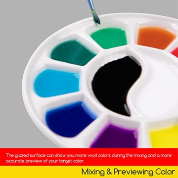 MEEDEN 7-Inch Porcelain Paint Palette for Artists