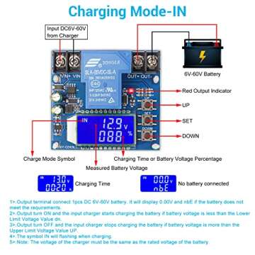 ICSTATION 30A Low Voltage Disconnect with LCD Display